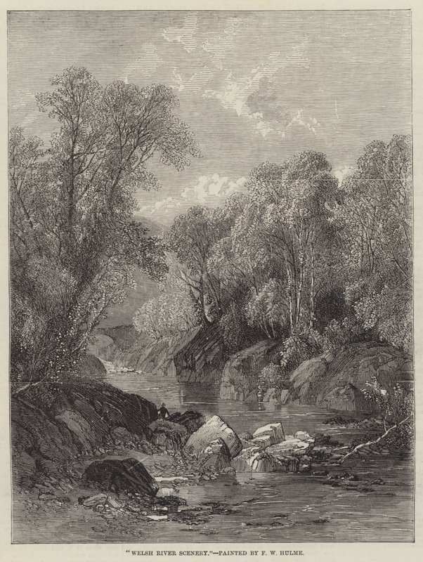 Walisisk elvelandskap av Frederick William Hulme
