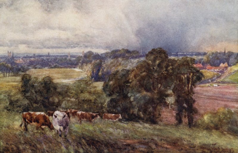 Leamington og Warwick fra Campion Hills av Frederick William Newton Whitehead