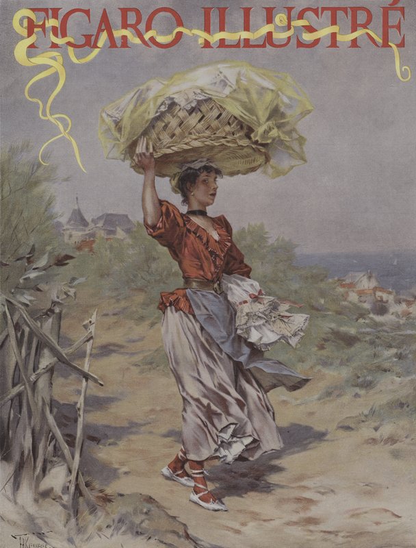 I Biarritz. Omslag til Le Figaro Illustre, mars 1895 av Frederik Hendrik Kaemmerer