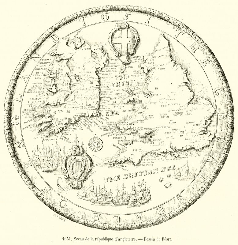 1651, segl fra republikken England av French School
