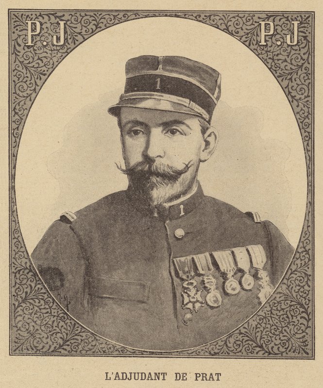 Adjudant de Prat , fransk soldat som var medlem av Jean-Baptiste Marchands ekspedisjon til Afrika av French School