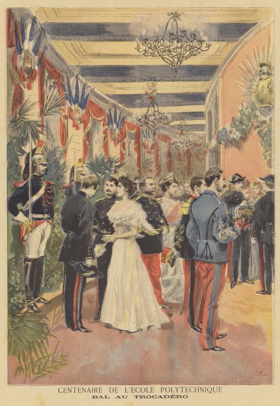 Ball på Trocadero for å feire hundreårsdagen til Ecole Polytechnique av French School