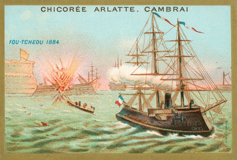 Slaget ved Fuzhou, Kina, kinesisk-fransk krig, 1884 av French School