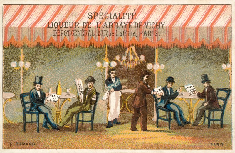 Kaféscene av French School