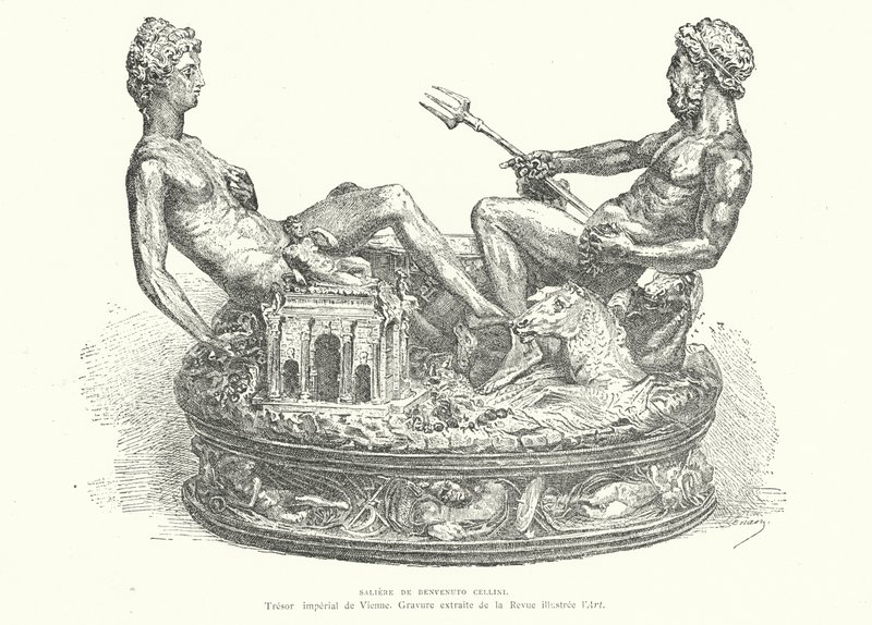 Cellini saltkjeller, 1543 av French School