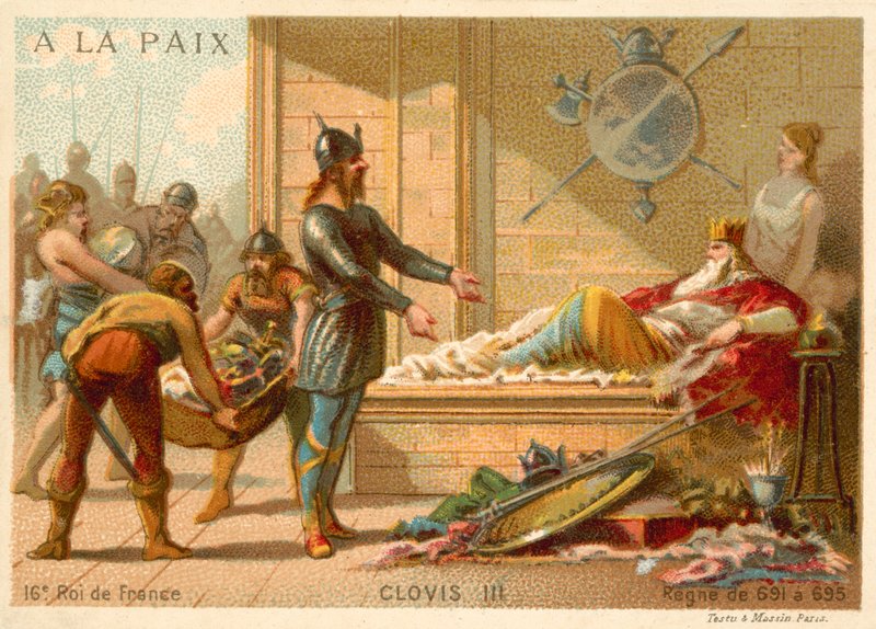 Clovis III, kongen av frankerne av French School