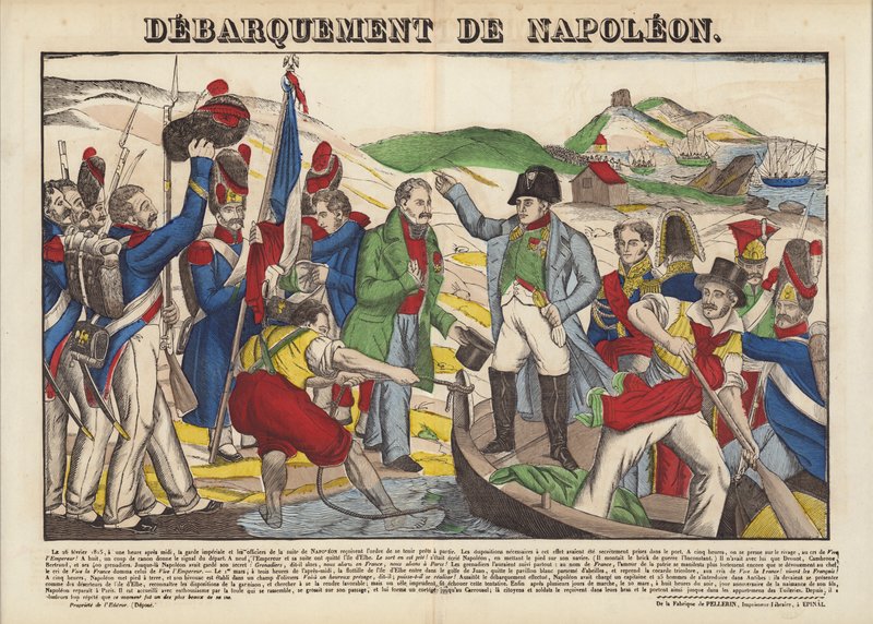 Landing av Napoleon av French School