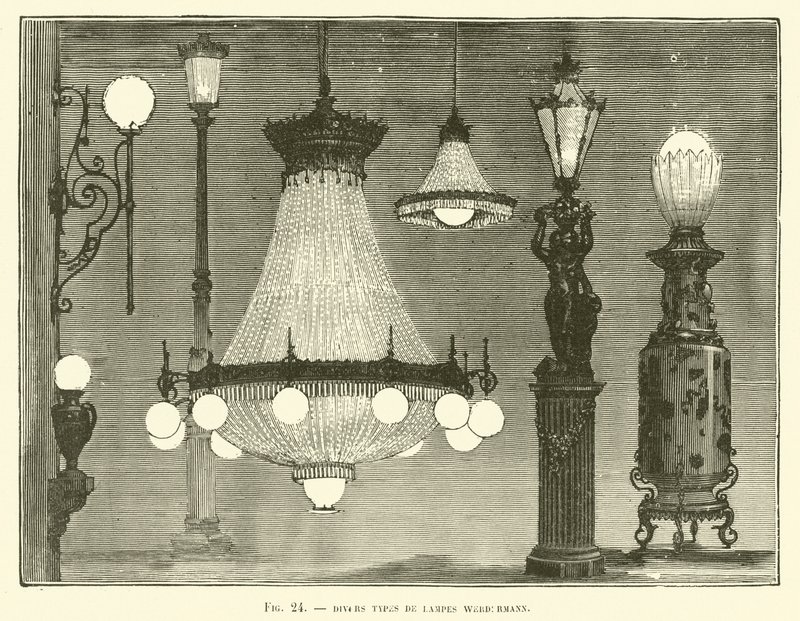Dykkere Typer De Lampes Werdermann av French School