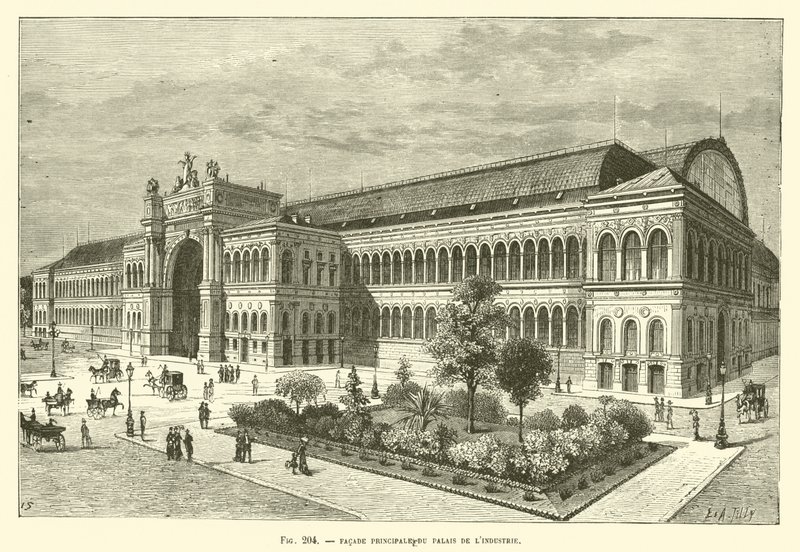 Hovedfasaden til Palais De LIndustrie av French School