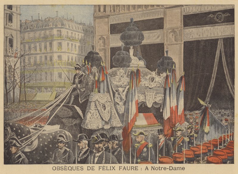 Begravelse av president Felix Faure ved Notre Dame de Paris av French School