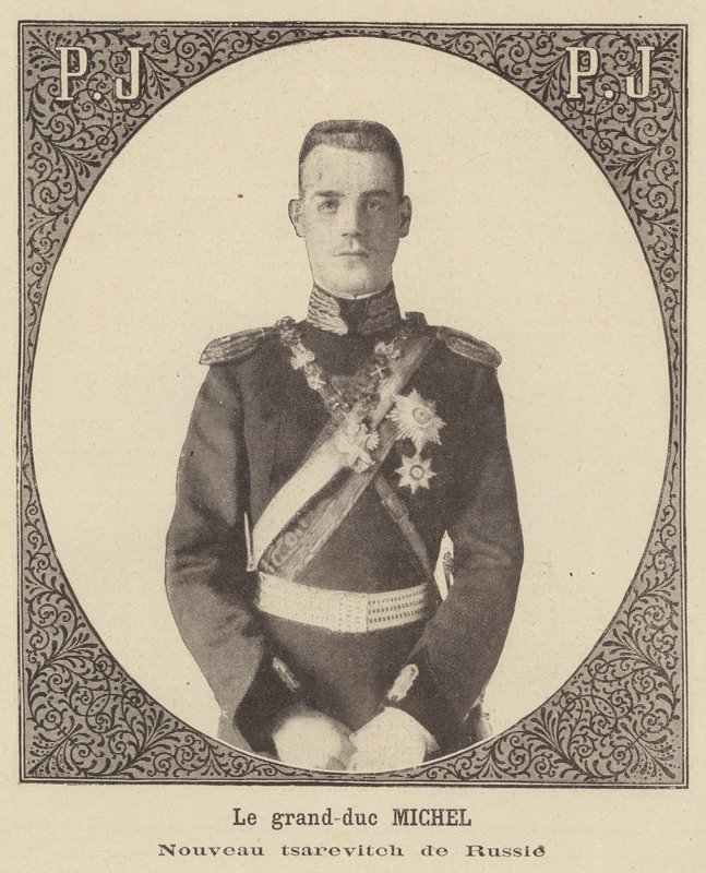 Storhertug Michael, ny tsarevich av Russland av French School