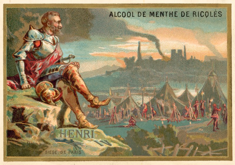 Henry IV av Frankrike ved beleiringen av Paris, 1590 av French School