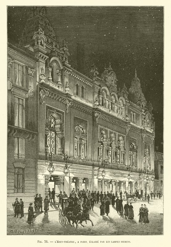 The Den-Theatre, I Paris opplyst av Siemens Lamps av French School