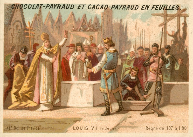 Louis VII av Frankrike av French School