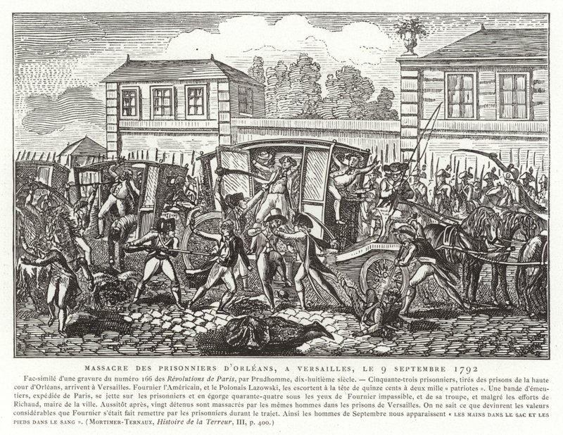 Massakren av fangene i Orleans, Versailles, den franske revolusjonen, 9. september 1792 av French School