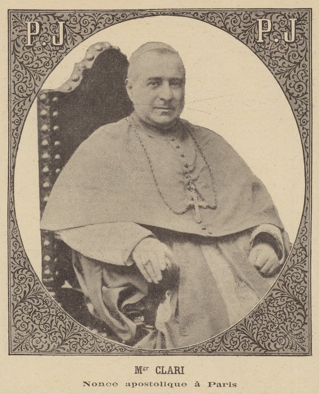 Monsignor Clari, pavelig nuntius til Paris av French School
