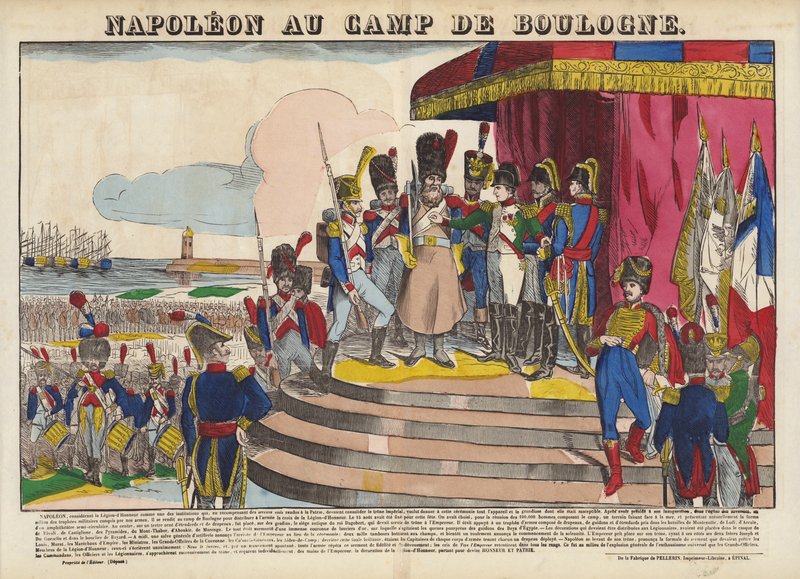 Napoleon ved Camp De Boulogne av French School