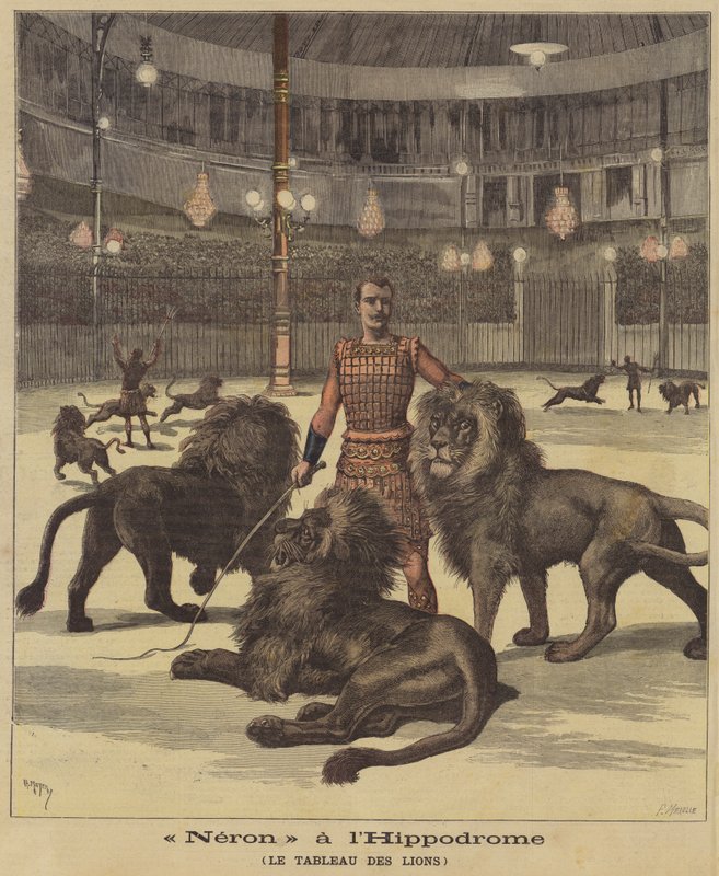 Nero, pantomime på Hippodromen, Paris av French School