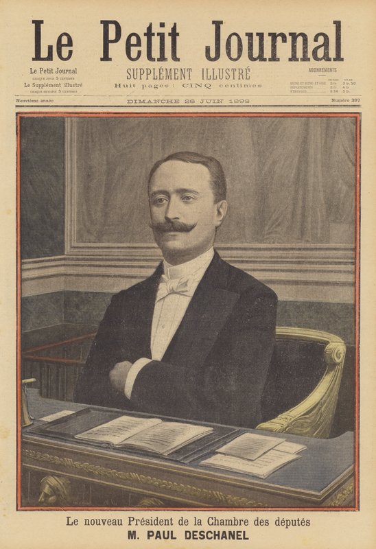 Paul Deschanel, ny president i det franske varakammeret av French School