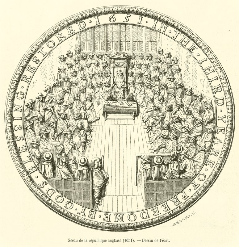 Den engelske republikkens segl, 1651 av French School
