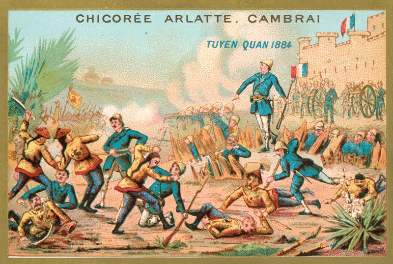 Beleiring av Tuyen Quang, Indokina, kinesisk-fransk krig, 1884 av French School