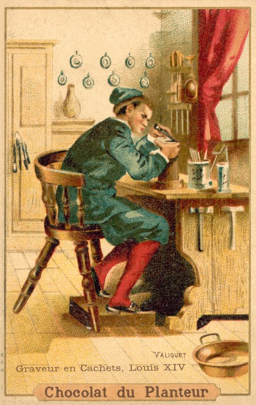 Frimerkegravør, Frankrike, Louis XIVs tid av French School