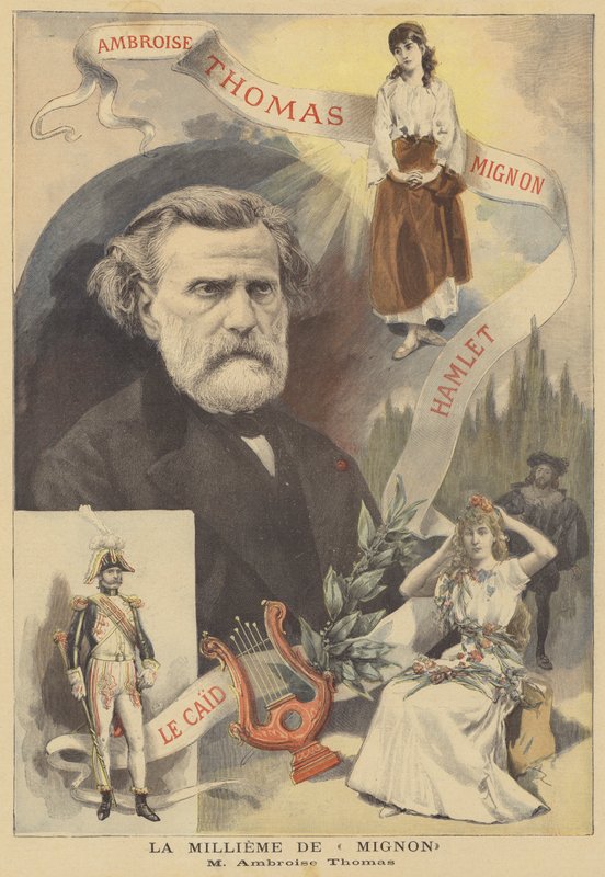 Den 1000. forestillingen av Mignon, av Ambroise Thomas av French School