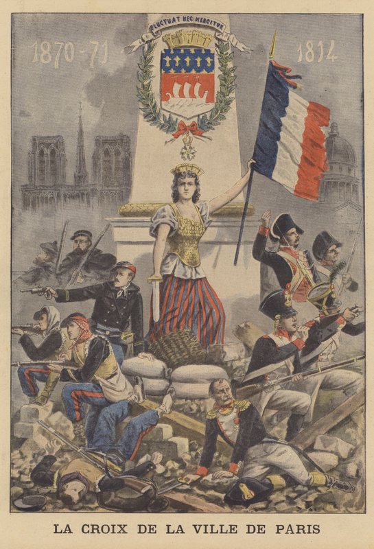 Korset av byen Paris av French School