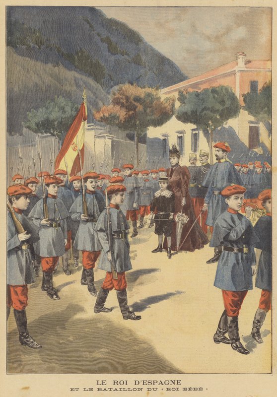 Kongen av Spania og hans bataljon av barnevakter av French School
