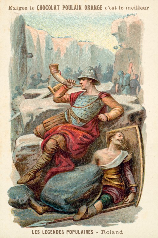 Rolands død ved Ronceveaux, 778 av French School