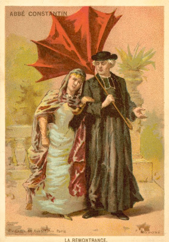 Remonstrasjonen. Scene fra LAbbe Constantin av French School