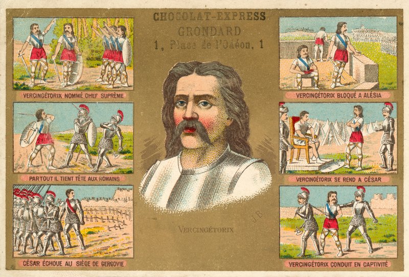 Vercingetorix, gallisk høvding, og scener fra livet hans av French School
