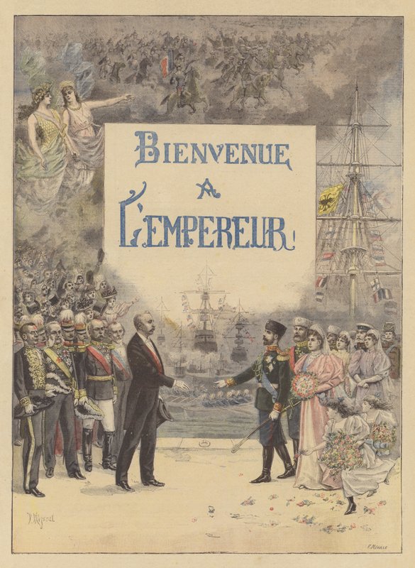 Velkommen fra Frankrike til den russiske tsaren av French School