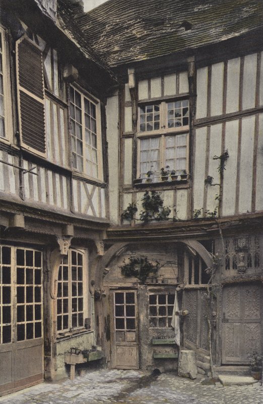 Abbeville, hus kjent som Francois Premier (indre gårdsplass) av French Photographer