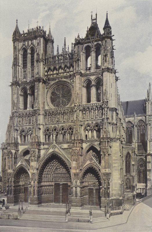 Amiens, katedralens fasade av French Photographer