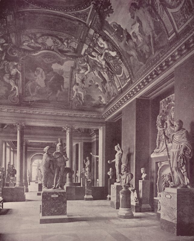 Another View of the Room of the Seasons (s/hvitt bilde) av French Photographer
