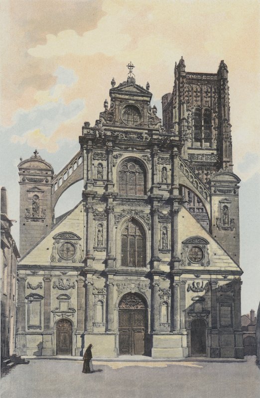 Auxerre, Saint-Pierre kirke, Fasade O av French Photographer