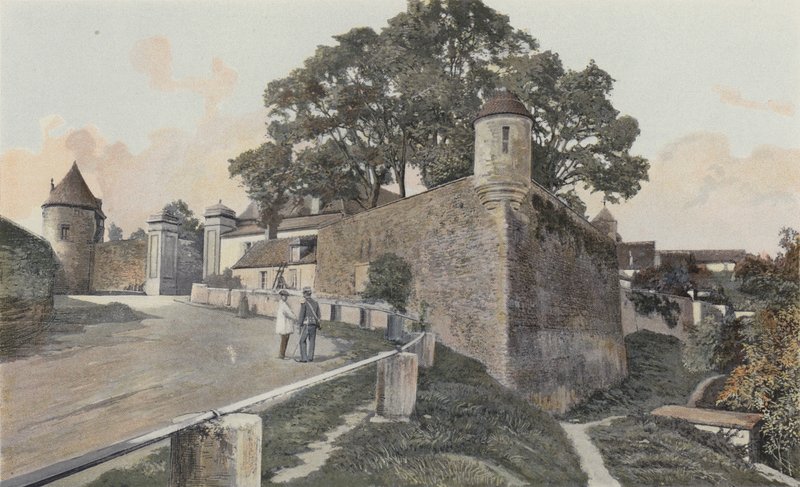 Avallon, gamle festningsverk av French Photographer
