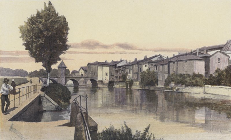 Bar-le-Duc, Notre-Dame-broen, på Ornain av French Photographer