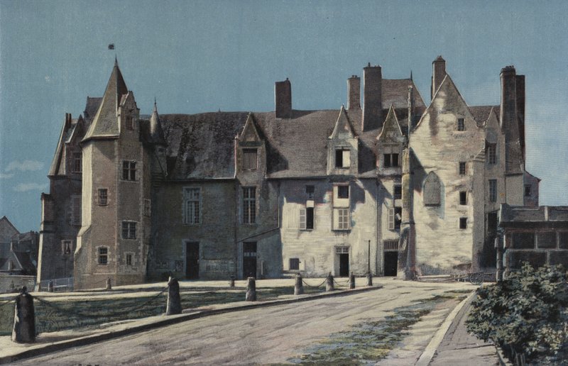Bauge, Chateau (Rådhuset og Gendarmeriet), Sammen på torget av French Photographer