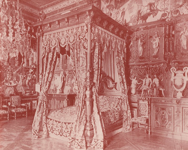 Sengerom til Anne av Østerrike, Fontainebleau (s/hvitt-bilde) av French Photographer
