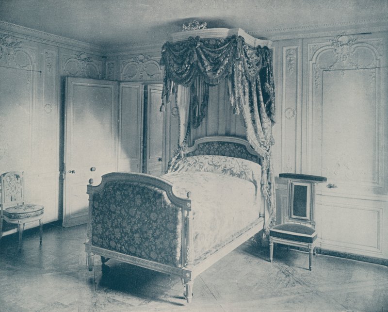 Seng til Marie Antoinette, Versailles (s/hvitt-bilde) av French Photographer