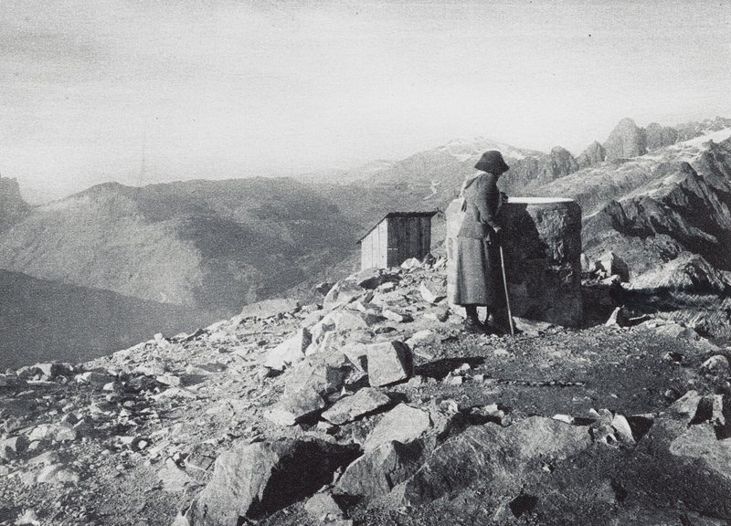 Buet, Chaine des Aiguilles Rouges sett fra Brevent (s/hv-bilde) av French Photographer