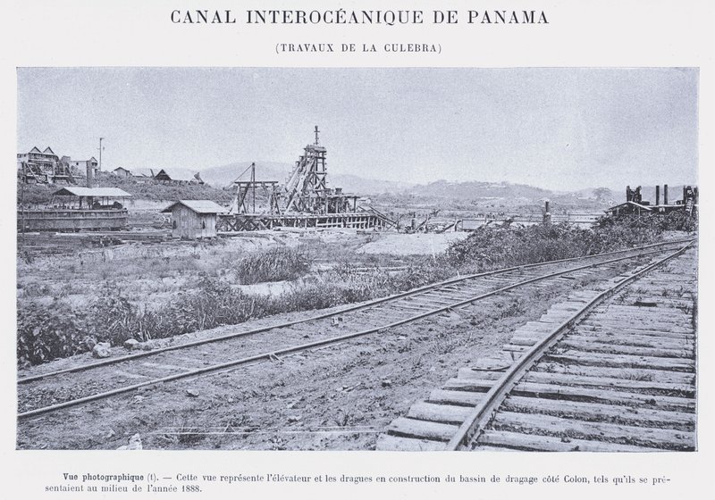 Panama Interoceanic Canal, Culebra Works (s/hv-bilde) av French Photographer