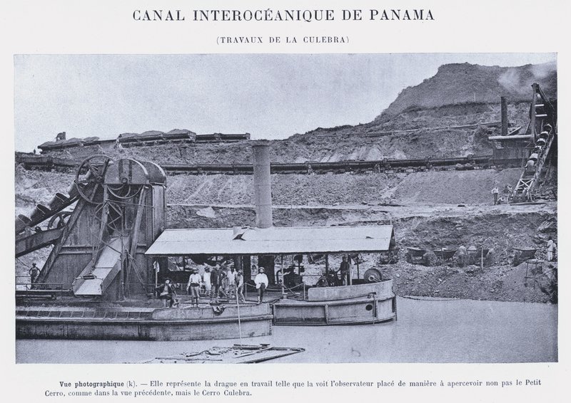 Panama Interoceanic Canal, Culebra Works (s/hv-bilde) av French Photographer