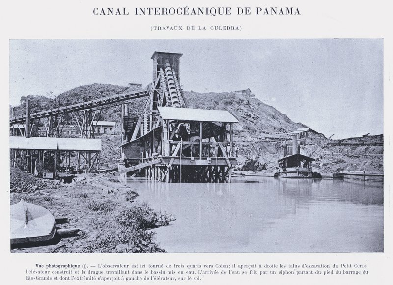 Panama Interoceanic Canal, Culebra Works (s/hv-bilde) av French Photographer