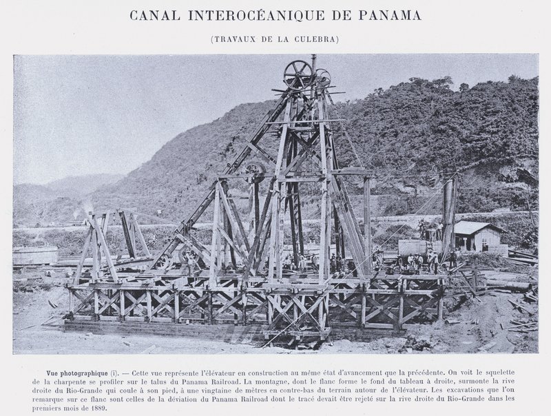 Panama Interoceanic Canal, Culebra Works (s/hv-bilde) av French Photographer