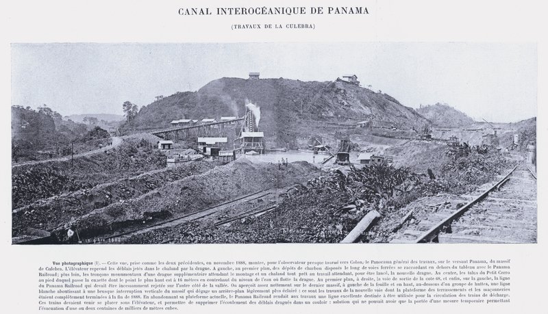 Panama Interoceanic Canal, Culebra Works (s/hv-bilde) av French Photographer