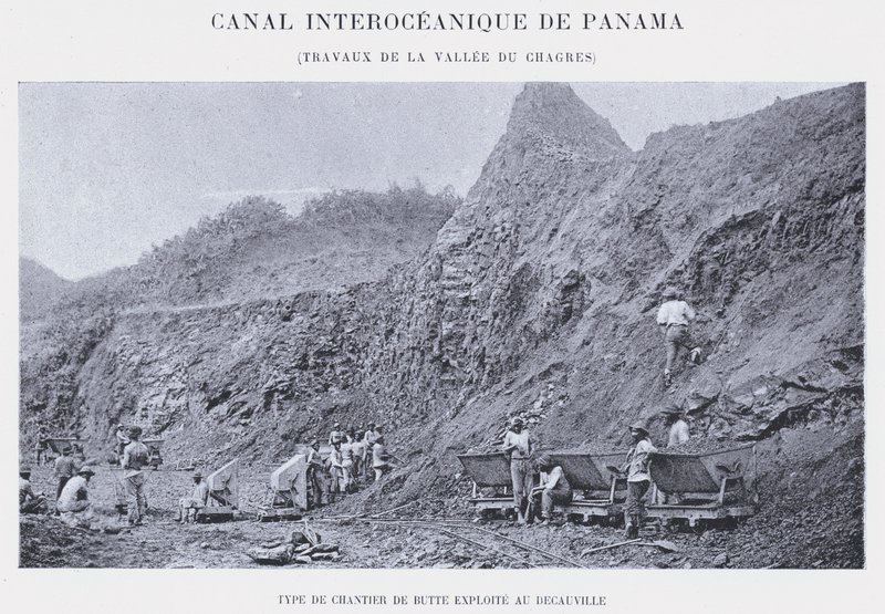 Panama Interoceanic Canal, Chagres Valley Works (s/hv-bilde) av French Photographer