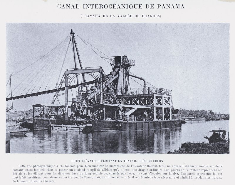 Panama Interoceanic Canal, Chagres Valley Works (s/hv-bilde) av French Photographer